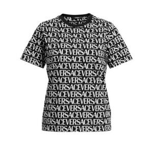 NW/OT SZ 42 Versace Monochrome Logo Tee